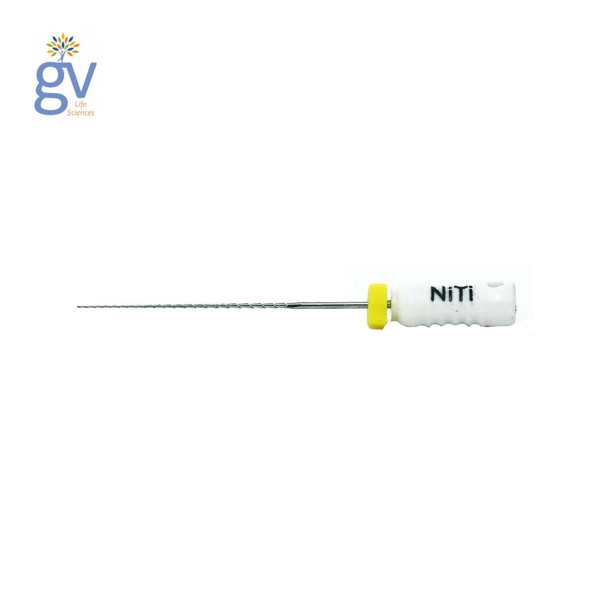 AZDENT Dental Endo Niti K-Files #15-40 25mm – Hand Use Root Canal Cleaning (6 Pcs/Pack)